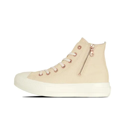 Конверс All Star Light Устойчивые к истиранию высокие кеды Женские Кремово-белый