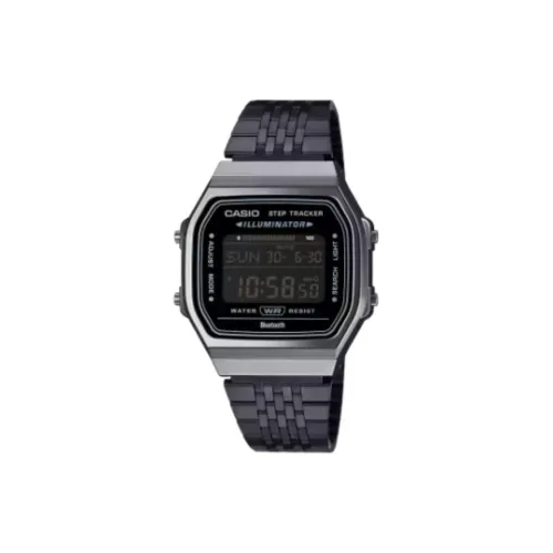 CASIO Кварцевый механизм ремешок из нержавеющей стали мужские часы черный циферблат