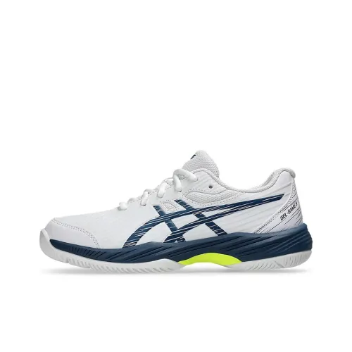 Asics Гель Game 9 Детские Кроссовки для Тренировок Низкий Верх Белый/Синий/Желтый Унисекс