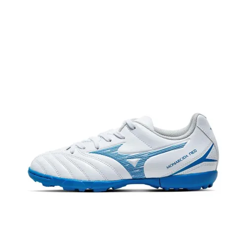 Mizuno Slip-resistant Abrasion-resistant And Balanced Низкие Детские Футбольные Бутсы Белые