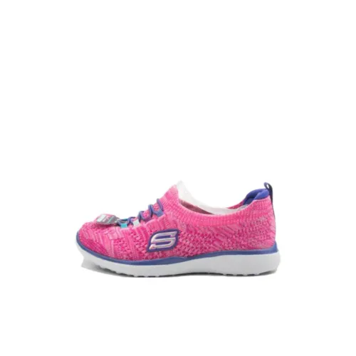 Skechers Kids MICROBURST Slip-Resistant Abrasion-Resistant Low Top Детская Беговая Обувь Розовый Фиолетовый Детская