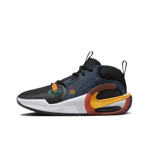 Nike Air Zoom Crossover 2 SE Slip-resistant Shock Absorbers MID Детские баскетбольные кроссовки Black Blue