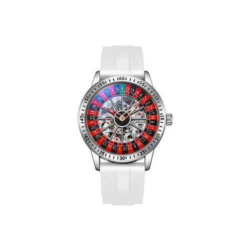 Dulunwe Автоматический Механический Механизм Силиконовый Ремешок Часы Мужские Часы С Черепным Циферблатом