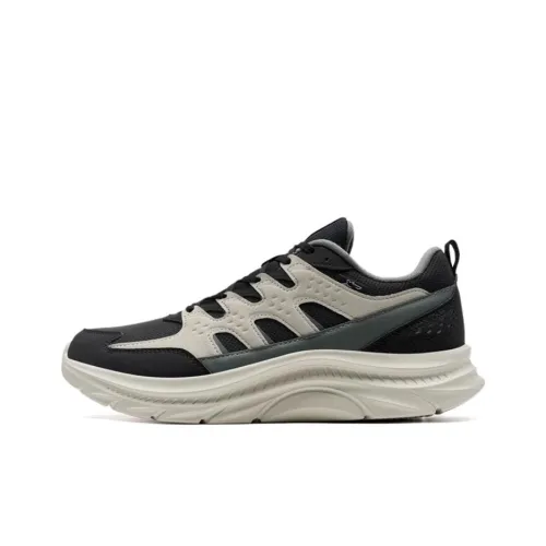 XTEP Slip-resistant Abrasion-resistant Low Top Casual Running Shoes Men's Black Gray XTEP Противоскользящие Износостойкие Низкие Топ Повседневные Беговые Кроссовки Мужские Черный Серый