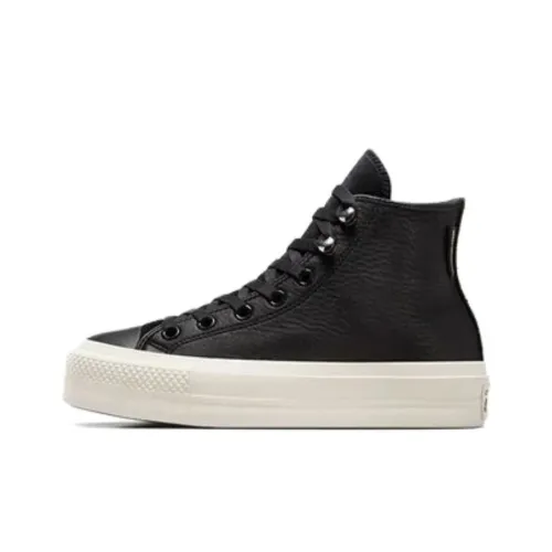 Converse Chuck Taylor All Star Slip Resistant Водонепроницаемый Устойчивый к истиранию Высокий Топ Скейтборд Кроссовки Женские Черные
