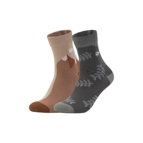 XTEP Sports Life Collection 2 пачки Серый + Хаки Мужские носки до колена