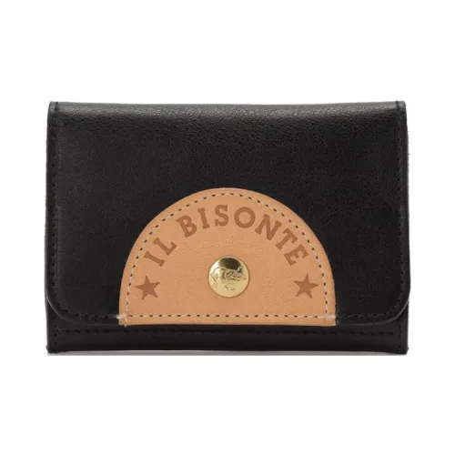 Il Bisonte Коровья кожа Держатель для карт Женский Черный