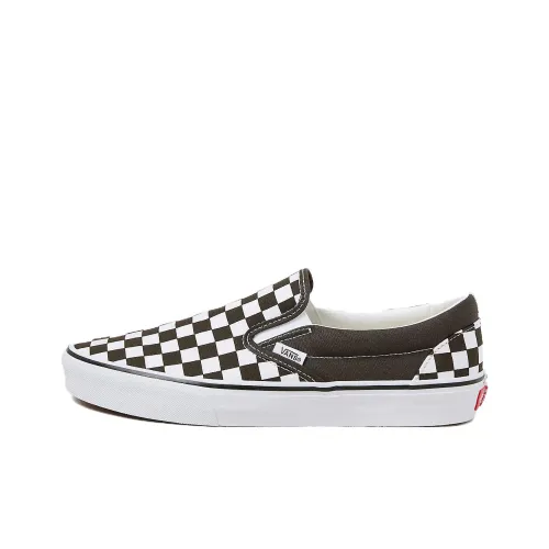 Vans Slip On Series Low Топ Скейтборд Кроссовки Унисекс Черный Белый