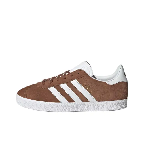 Adidas Originals Gazelle Low Топ Детский Скейтбординг Коричневый Подростки