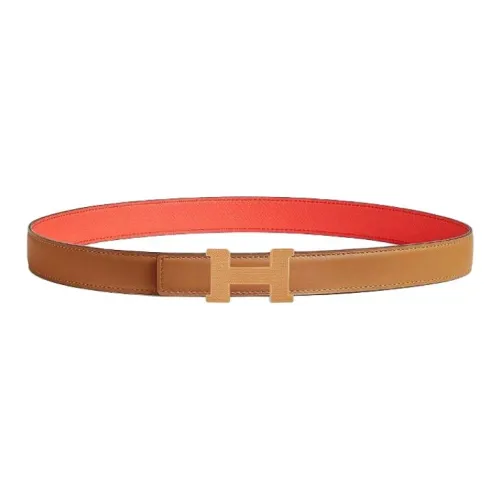 HERMES Телячья кожа Кожаные ремни Женские Коричневый 2,4CM