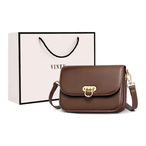 VINEY Сумка через плечо из коровьей кожи маленькая квадратная сумка маленькая женская кофейного цвета