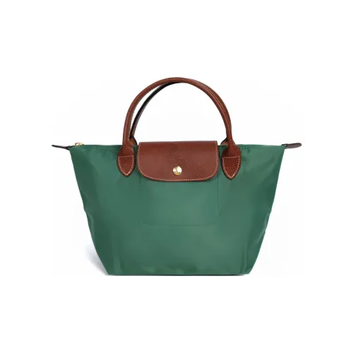 LONGCHAMP Le Pliage Полиамид Холст с кожей Сумка-пельмень Сумка Маленькая Женская Шалфейная