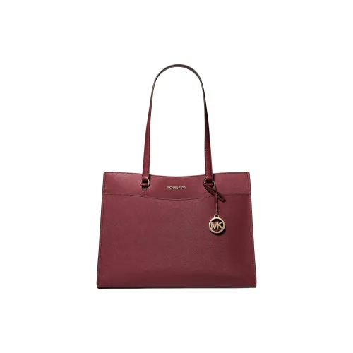 MICHAEL KORS Jet Set Travel Кожа Тоут Сумка Сумка для покупок Сумка Сумка через плечо Большая Женская Бордовая