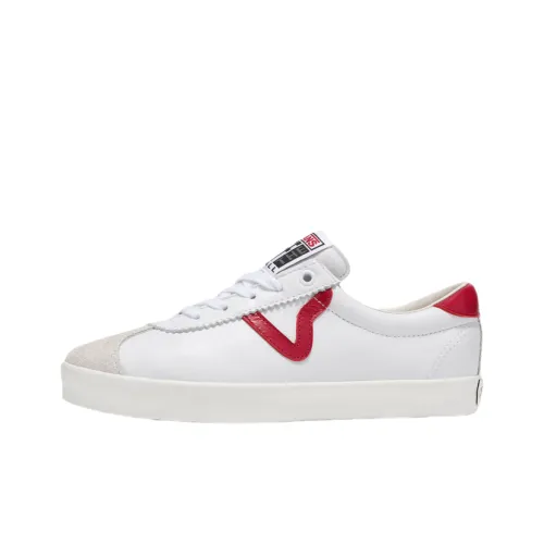 VANS Низкие кроссовки для скейтбординга унисекс белые и красные