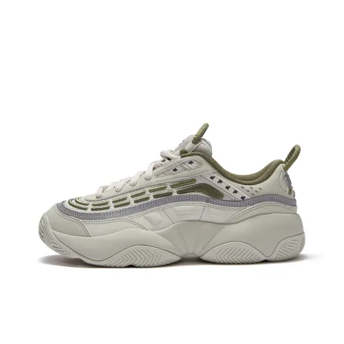 FILA FUSION FIRE Flame Shoes Устойчивые к истиранию Низкий Топ Винтажные Баскетбольные Кроссовки Мужские Серебристо-Серый