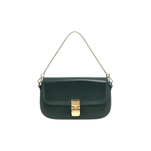 A.P.C Коровья кожа Портативная Сумка через плечо Сумка на плечо Женская Зеленая