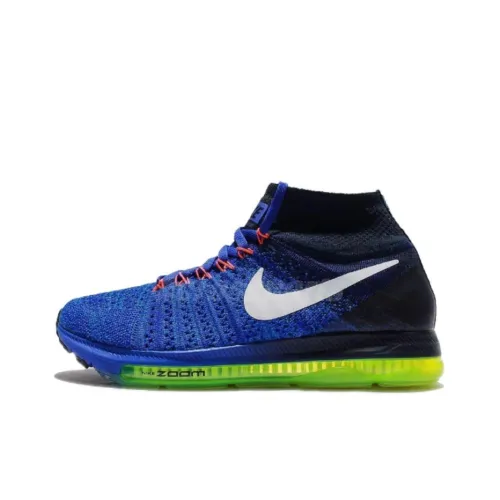 nike Zoom All Out Flyknit Slip-resistant MID Беговые кроссовки Женские Blue