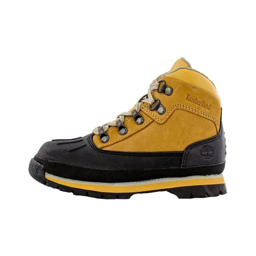 Timberland Euro Hiker Амортизация Поддержка Детские ботинки Желтый Черный Детский