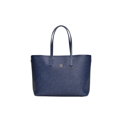 Tommy Hilfiger Полиуретан Тоут Сумка Сумка для покупок Сумка на плечо Сумка Женская Синяя