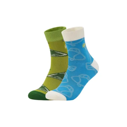 XTEP Sports Life Collection 2 пачки Зеленый+Синий Мужские носки до колена