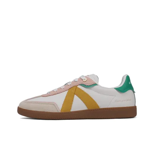 ASFVLT SNEAKERS Низкий топ Скейтборд Кроссовки Женские Бежево-желтые