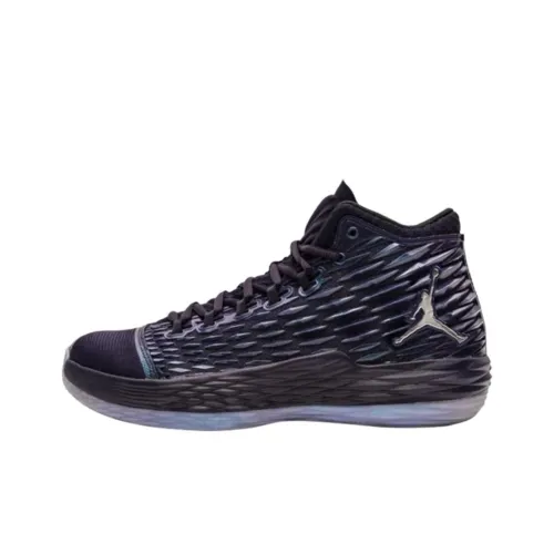 Jordan Melo M13 противоскользящие анти-KICK MID топ детские баскетбольные кроссовки темно-фиолетовые подростковые