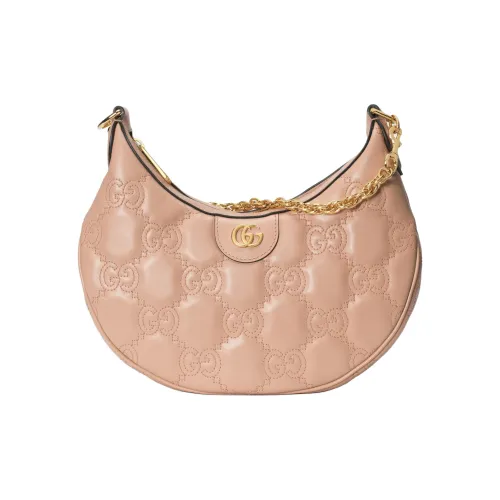 GUCCI GG Matelassé Кожа Сумка Сумка через плечо Маленькая Женская Розовая и Бежевая