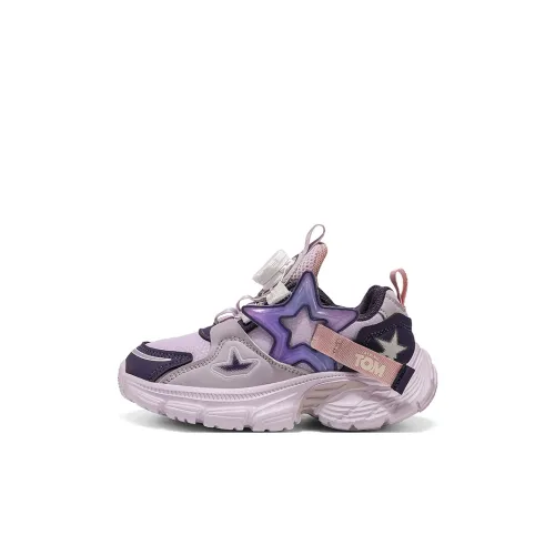 TALKING TOM Детские беговые кроссовки Low Топ Zh7010 Розово-фиолетовый [Кожа Поверхность Водонепроницаемый] Kids