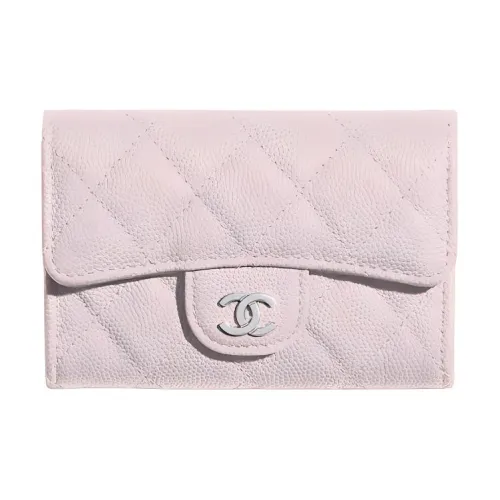 CHANEL Рельефная тисненая коровья кожа кошелек для карт кошелек для монет кошелек женский розовый