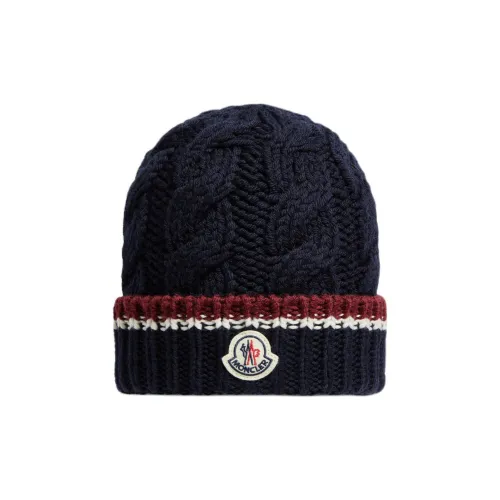 Moncler Новая шерсть Шапки-бини Мужской Полночный синий