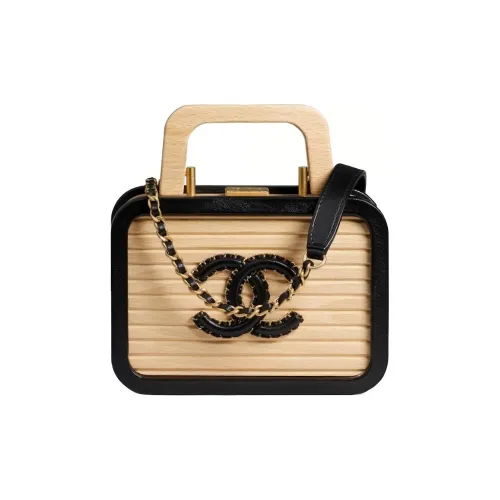 CHANEL из овчины кошелек хранение коробка унисекс черный бежевый