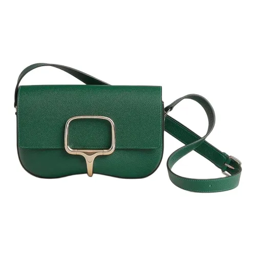 HERMES Della Cavalleria Epsom Телячья кожа Сумка через плечо Женские 65 Vert Moyen Средний зеленый