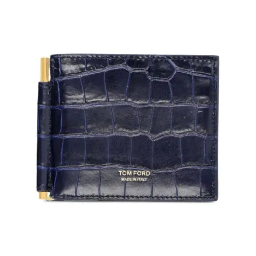 TOM FORD Кожа Кошелек Мужской Морской Синий