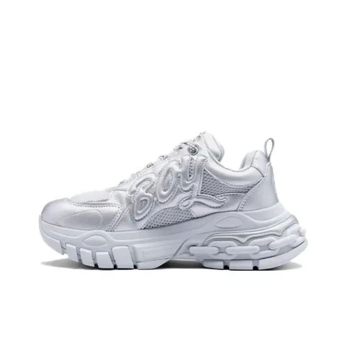 Boy London Low Топ Толстая подошва Кроссовки Унисекс Серебряный