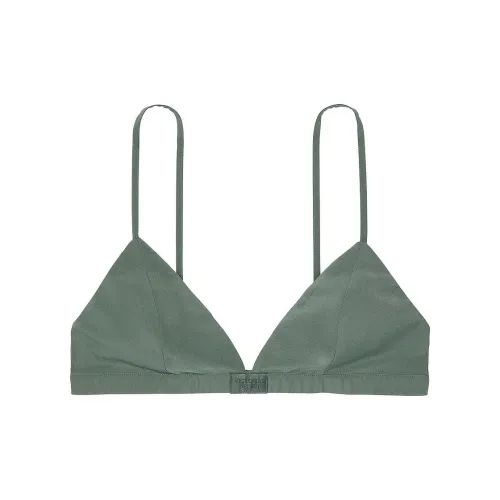 Victoria's Secret Luxe Crepe Треугольник Bralette Выцветший Шалфейный Бюстгальтер Женские Шалфейный