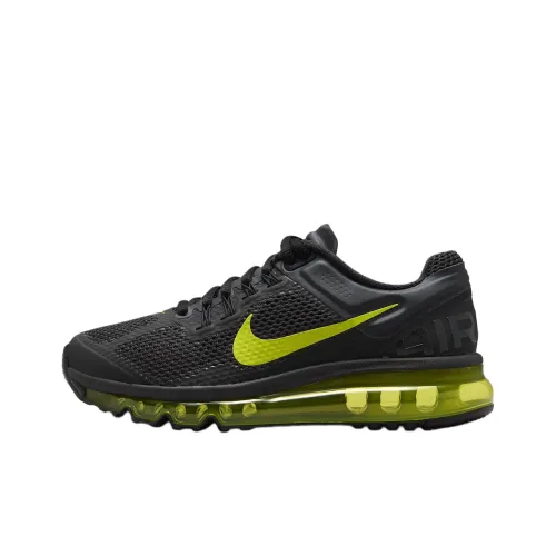 Nike Air Max 2013 Low Топ Детская Беговая Обувь Черная Зеленая