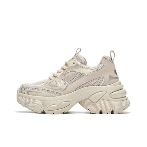 FION Низкий топ массивные кроссовки женские бежевые