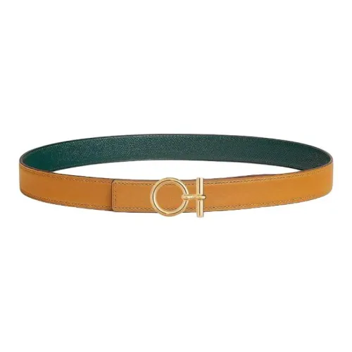 HERMES Телячья кожа Кожаные ремни Женские Коричневый Ширина 2,4CM