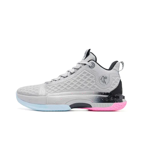 QIAODAN Battle of the 7th Баскетбольные кроссовки MID Топ Туманно-серый Черный Мужской