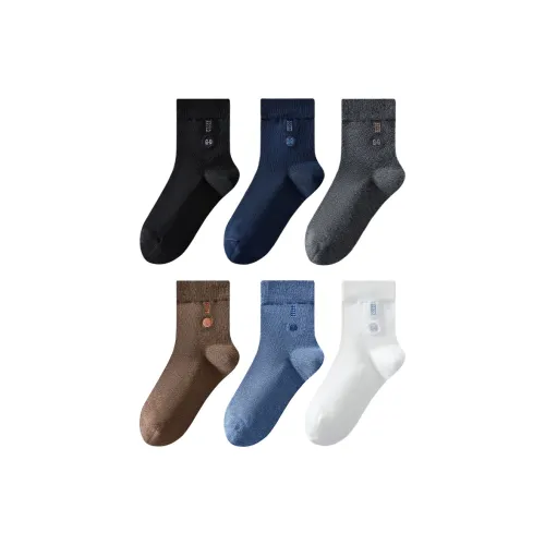 H YXIANG Носки Crew Мужские упаковка из 6 пар