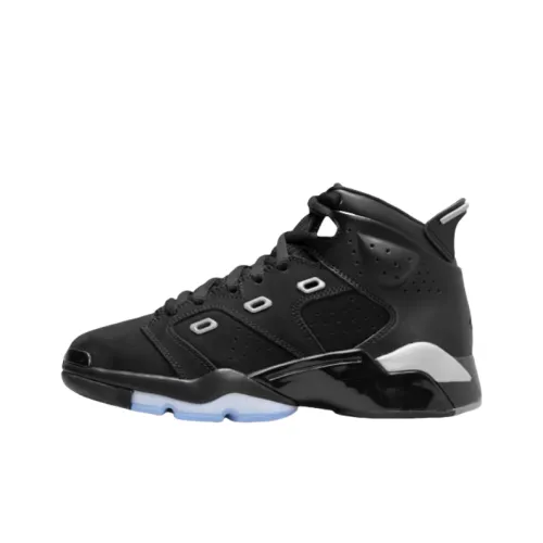 Jordan 6 Противоскользящие Анти-KICK Амортизация MID Топ Детские Баскетбольные Кроссовки Черные Подростки