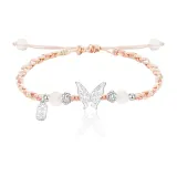 Розовый - Бабочка Ткань вязаная Ручная веревка