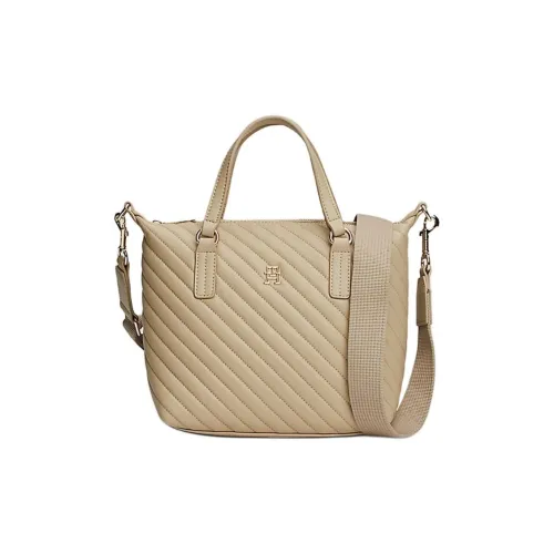 Tommy Hilfiger Полиэстер Тоут Сумка Сумка для покупок Сумка через плечо Сумка Обычная Женская Бежевая