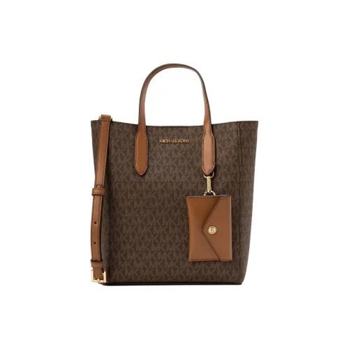 MICHAEL KORS Покрытый холст Сумка через плечо Одно плечо Маленькая Женская Коричневая