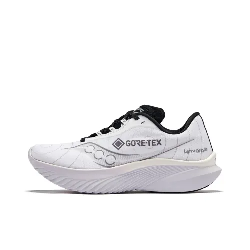 Saucony Kinvara Elite 15 Устойчивый к истиранию Водонепроницаемый и Дышащий Низкий Топ Беговые кроссовки Женские Белые