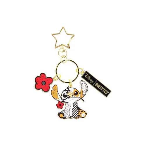 Disney Mickey Mouse Black Gold Series Qistitch Дизайнер Ключница Сумка Украшение Подвески Аниме-тематика