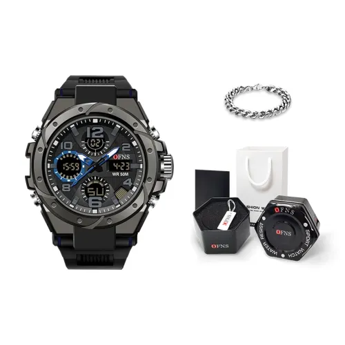 OFNS Электронные + Кварцевые Мужские Часы 50,7мм*52мм*18мм Черные