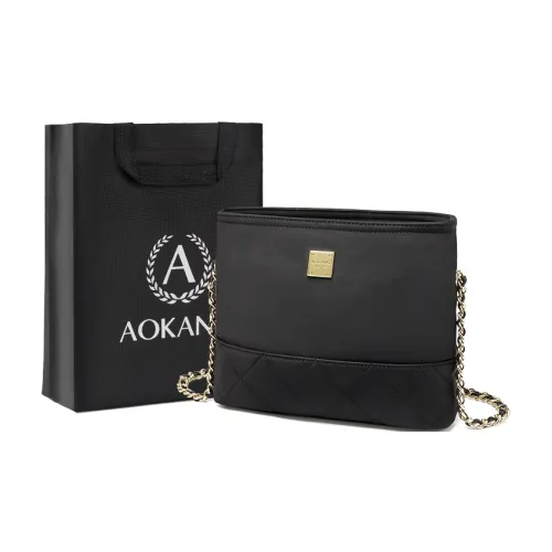 AOKANG Синтетическая кожа текстиль Mosaic Сумка через плечо Сумка на плечо Стандартная Женская Классическая Черная Бежевая Абрикос