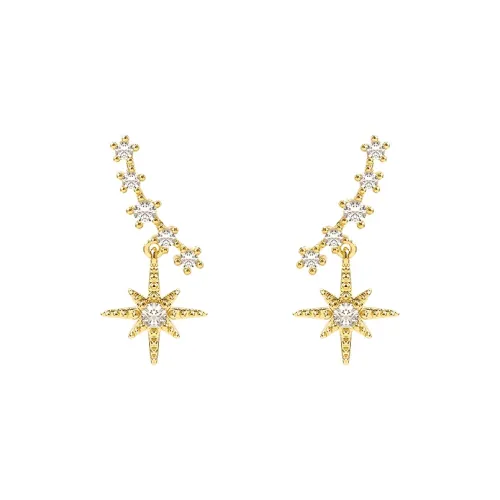 NATURALLYJOJO Серьги с цирконием женские золотые