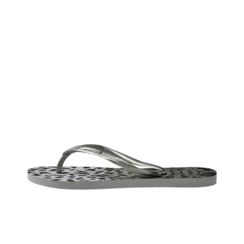 Havaianas Slim Animals Шлепанцы Серый Черный Женские